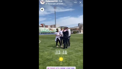 VIDEO Monopoli-Palermo, i rosanero sul terreno di gioco dello stadio “Vito Veneziani”