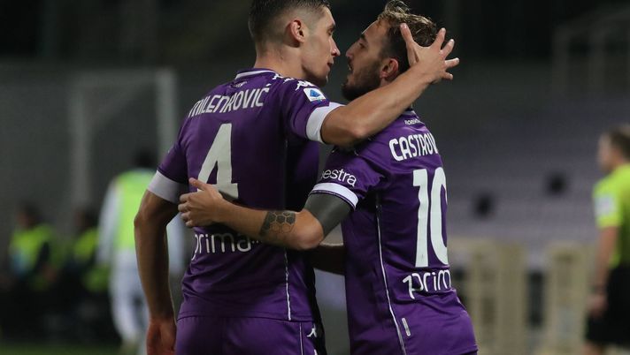 GERMOGLI PH: 25 OTTOBRE2020  FIRENZE STADIO ARTEMIO FRANCHI CAMPIONATO SERIE A TIM FIORENTINA VS UDINESE NELLA FOTO GOL ESULTANZA CASTROVILLI 