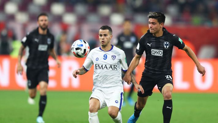 DOHA, QATAR - DECEMBER 21: Sebastian Giovinco of Al Hilal FC looks to break past Jonathan González of Monterrey during the FIFA Club World Cup Qatar 2019 3rd place match between Monterrey and Al Hilal FC at Education City Stadium on December 21, 2019 in Doha, Qatar. (Photo by Francois Nel/Getty Images) DOHA, QATAR - DECEMBER 21: Sebastian Giovinco of Al Hilal FC looks to break past Jonathan González of Monterrey during the FIFA Club World Cup Qatar 2019 3rd place match between Monterrey and Al Hilal FC at Education City Stadium on December 21, 2019 in Doha, Qatar. (Photo by Francois Nel/Getty Images)