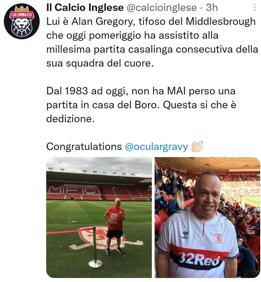 Mille partite in casa del Middlesbrough: e lui, Alan, dal 1983, non se ne è persa una…- immagine 2