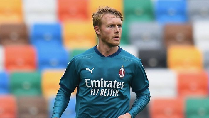 Simon Kjaer (difensore AC Milan) durante Udinese-Milan 1-2 (Serie A 2020-2021) | AC Milan News (Getty Images) 