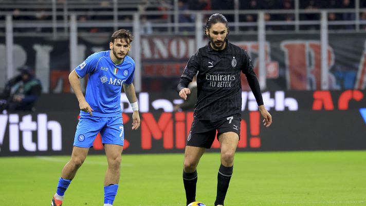 Yacine Adli (centrocampista AC Milan) qui in Milan-Napoli 1-0 Serie A 2023-24 | (Getty Images) Yacine Adli AC Milan News Milan-Napoli 1-0 Serie A 2023-24