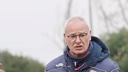 Cagliari, la straordinaria carica di Ranieri alla squadra in allenamento