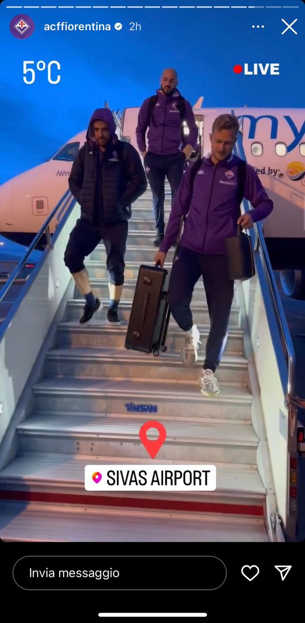 FOTO – La Fiorentina è atterrata a Sivas: inizia la trasferta turca- immagine 2