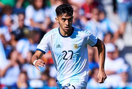  ELCHE, SPAIN - OCTOBER 13: Nico Gonzalez of Argentina runs with the ball during the international friendly match between Ecuador and Argentina at Estadio Manuel Martinez Valero on October 13, 2019 in Elche, Spain. (Photo by Quality Sport Images/Getty Images) 