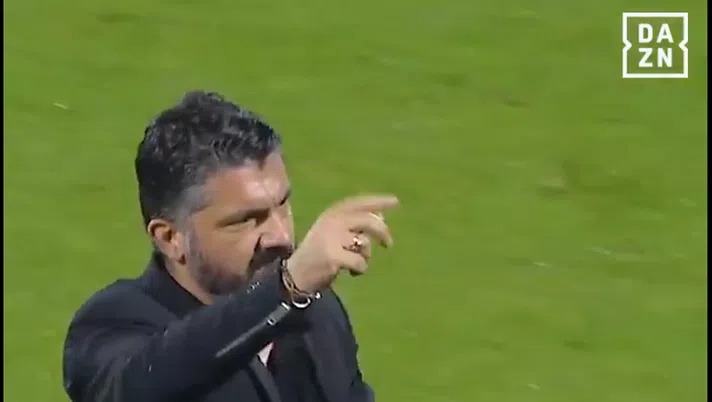 Gennaro Gattuso in SPAL-Milan, foto DAZN