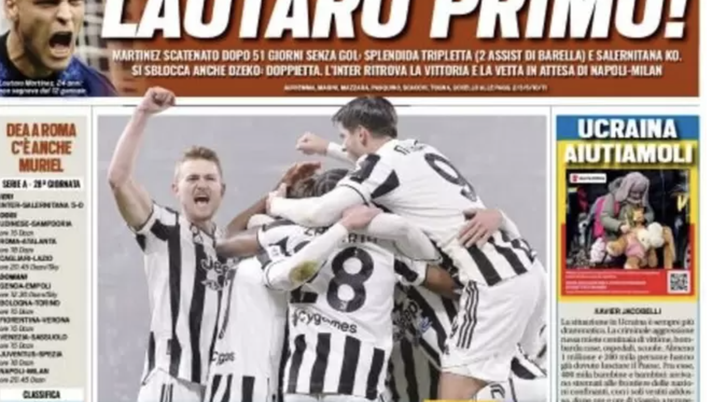 Prima Pagina, Tuttosport: “Lautaro primo, ma la Juve ci crede” prima pagina