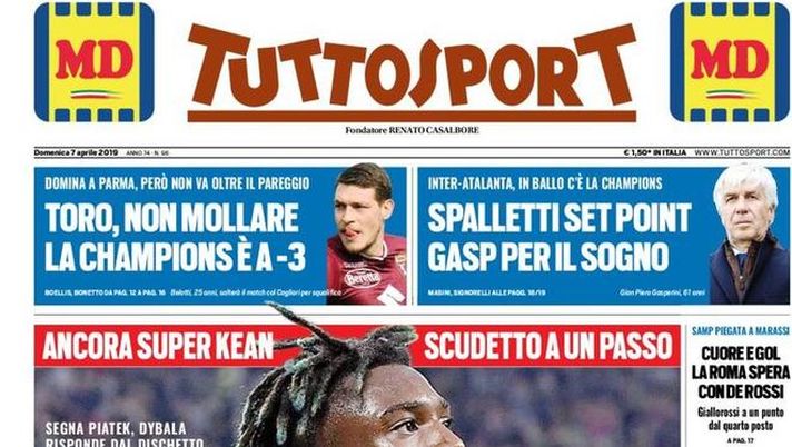 Prima Pagina, Tuttosport: “Pazzesco! Cuore e gol, la Roma spera. Spalletti set point, Gasp per il sogno”  Prima Pagina, Tuttosport: “Pazzesco! Cuore e gol, la Roma spera. Spalletti set point, Gasp per il sogno”