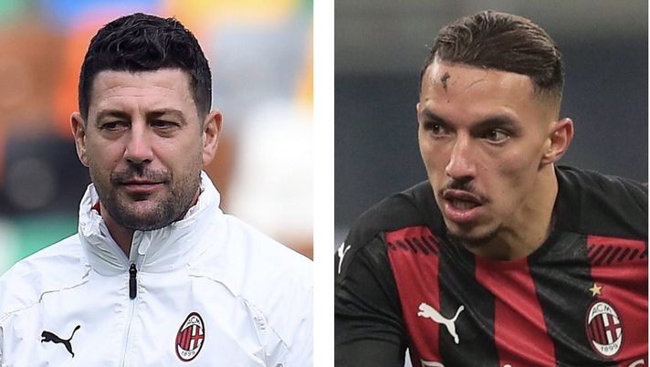 Daniele Bonera (collaboratore tecnico AC Milan) e Ismaël Bennacer (centrocampista AC Milan) | AC Milan News (Getty Images) 