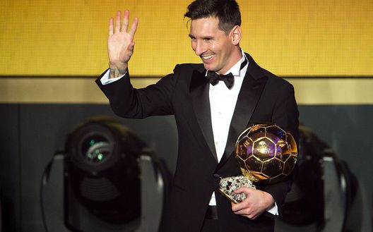 ZURICH, SWITZERLAND - JANUARY 11: FIFA Ballon d'Or winner Lionel Messi of Argentina and FC Barcelona gestures after the FIFA Ballon d'Or Gala 2015 at the Kongresshaus on January 11, 2016 in Zurich, Switzerland. (Photo by Philipp Schmidli/Getty Images) ZURICH, SWITZERLAND - JANUARY 11: FIFA Ballon d'Or winner Lionel Messi of Argentina and FC Barcelona gestures after the FIFA Ballon d'Or Gala 2015 at the Kongresshaus on January 11, 2016 in Zurich, Switzerland. (Photo by Philipp Schmidli/Getty Images)
