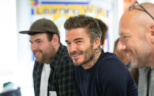 LONDON, ENGLAND - SEPTEMBER 23: BFC launch fashion studio apprenticeship with ambassadorial president, David Beckham at Prendergast Vale School on September 23, 2019 in London, England. (Photo by Tim P. Whitby/Tim Whitby/Getty Images for BFC) LONDON, ENGLAND - SEPTEMBER 23: BFC launch fashion studio apprenticeship with ambassadorial president, David Beckham at Prendergast Vale School on September 23, 2019 in London, England. (Photo by Tim P. Whitby/Tim Whitby/Getty Images for BFC)