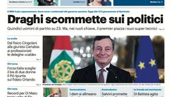 Prima Pagina, Giornale di Sicilia: “Draghi scommette sui politici. Per i rosanero unico risultato”