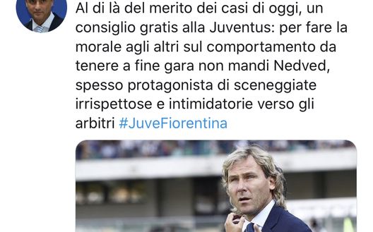 Il tweet di Piccinini Il tweet di Piccinini