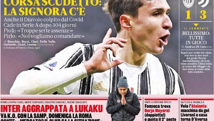 La Gazzetta dello Sport, la prima pagina di oggi, giovedì 7 gennaio 2021 La Gazzetta dello Sport, la prima pagina di oggi, giovedì 7 gennaio 2021