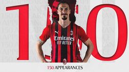 Milan-Spezia, presenza numero 150 in rossonero per Ibrahimovic
