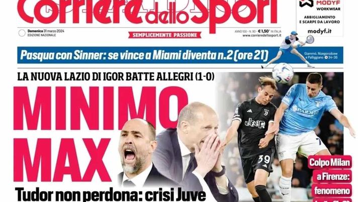 PRIMA PAGINA CORRIERE DELLO SPORT OGGI: “Napoli in ginocchio, addio Champions” - immagine 1