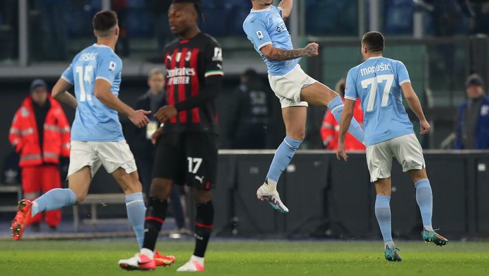 esultanza gol Milinkovic-Savic Lazio-Milan Serie A 2022-2023