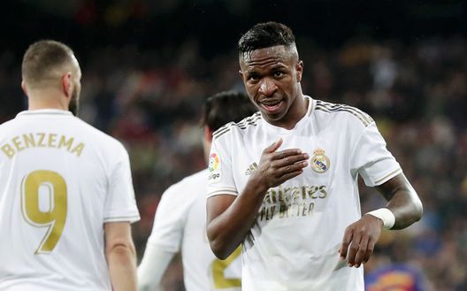 Ecco Vinicius subito dopo il gol al Barça dello scorso 1' marzo Ecco Vinicius subito dopo il gol al Barça dello scorso 1' marzo