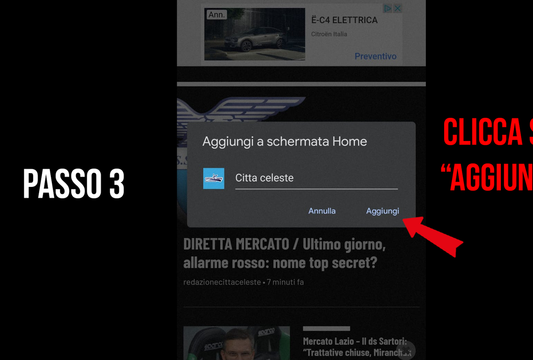 Notizie gratis sulla Lazio in 4 secondi? Ecco come / TUTORIAL - immagine 4