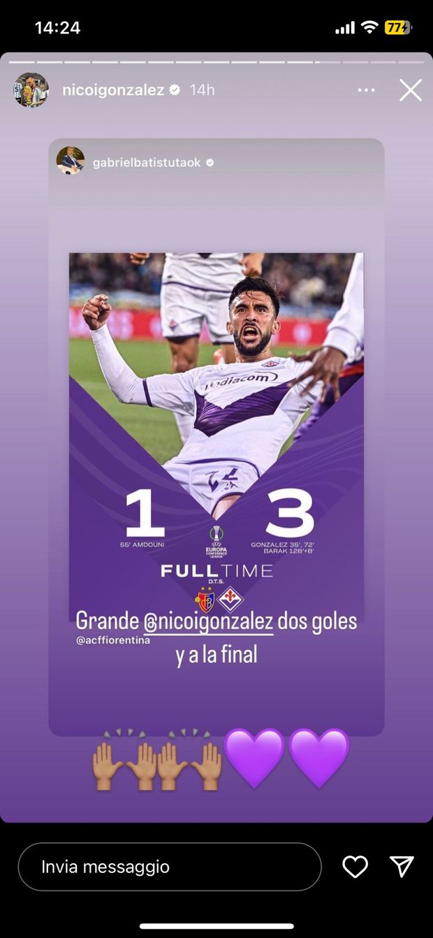 FOTO – Nico Gonzalez decisivo in finale. Arrivano i complimenti più attesi- immagine 2