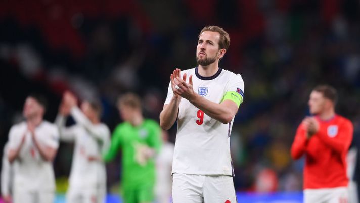 LONDON, ENGLAND - JULY 11: Harry Kane of England acknowledges the fans following the UEFA Euro 2020 Championship Final between Italy and England at Wembley Stadium on July 11, 2021 in London, England. (Photo by Laurence Griffiths/Getty Images) LONDON, ENGLAND - JULY 11: Harry Kane of England acknowledges the fans following the UEFA Euro 2020 Championship Final between Italy and England at Wembley Stadium on July 11, 2021 in London, England. (Photo by Laurence Griffiths/Getty Images)