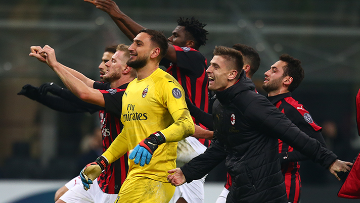 Il Milan esulta a 'San Siro' per una vittoria (credits: acmilan.com) 